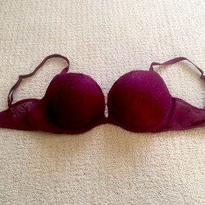 Victoria Secret Very Sexy Push-Up Burgundy/Purple 32DD Bra